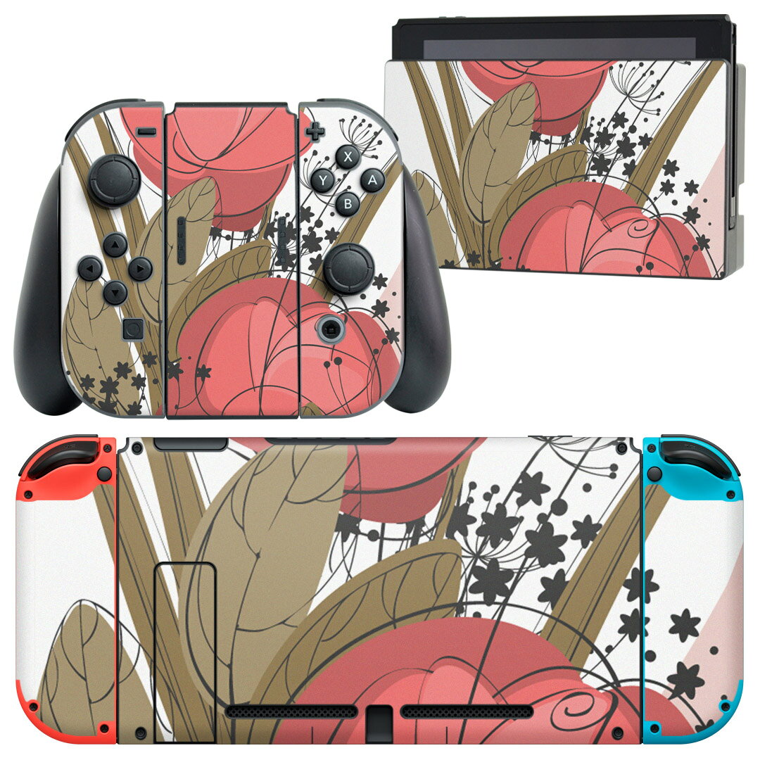 製品名 Nintendo Switch 本体裏面＆ドック正面＆ジョイコン専用 デザインスキンシール セット内容 Nintendo Switch 本体＆ドック＆ジョイコン用スキンシール（各1枚） ニンテンドースイッチ専用です。携帯機のSwitch LiteやProコンには対応していません。 商品特徴 再剥離性シートを素材に採用し、細かな位置調整がしやすく貼り直しが容易です。専用の業務プリンターを使い、商品画像と遜色のない美しい印刷仕上がり。 注意事項 画像はサンプルですので、ご覧の環境によっては多少色味に違いを感じる場合がございます。 イメージと違った、モニターと色味が異なるという理由での交換や返金はご対応出来かねます。スキンシールのみの販売で、ニンテンドースイッチ本体などは付属しません。シワができた場合、ドライヤーなどで軽く温め、外側に向けてシワを伸ばすように貼ってください。初回貼付時の位置調整や貼り直しは可能ですが、しっかりと押し付けて接着させた後の再剥離、再利用は保証しておりません。また接着部に油分や汚れが付着しますと角の部分は剥がれやすくなりますので、貼付時はあまり触れないようにご注意ください。無地のセミグロスシートにデザインをプリントした商品で、デコなどの加工はございません。 凹凸や光沢があるように見えたり布地や金属を素材にしたように見える商品もありますが、デザインの図版によるものです。印刷時に微妙な画像のズレが生じる場合がございます。ご注文後に1点1点制作する受注生産品の為、不良品以外のご返品や交換は固くお断りします。当店における繰り返しの実機テストでは問題ありませんでしたが、経過年数や使用環境により、シールを剥がす際に本体の塗装が一部剥がれる可能性があります。恐れ入りますが、万が一そのような状況になった場合でも当店ではゲーム機本体の保証は出来かねますので、予めご理解の上お求めください。 商品発送 完全受注生産のハンドメイド商品となりますので、既製品と比べて発送までお時間を頂いています。 基本的に決済確認後2?3営業日、最大で10営業日での発送となります。繁忙期や休業日明けの場合はさらに時間がかかる場合があります。 その際には別途メールにてご連絡致します。メール便の場合、発送日から到着までに2?4日ほどかかる場合が多く、紛失などの保障もご対応できかねます。あらかじめご了承下さい。