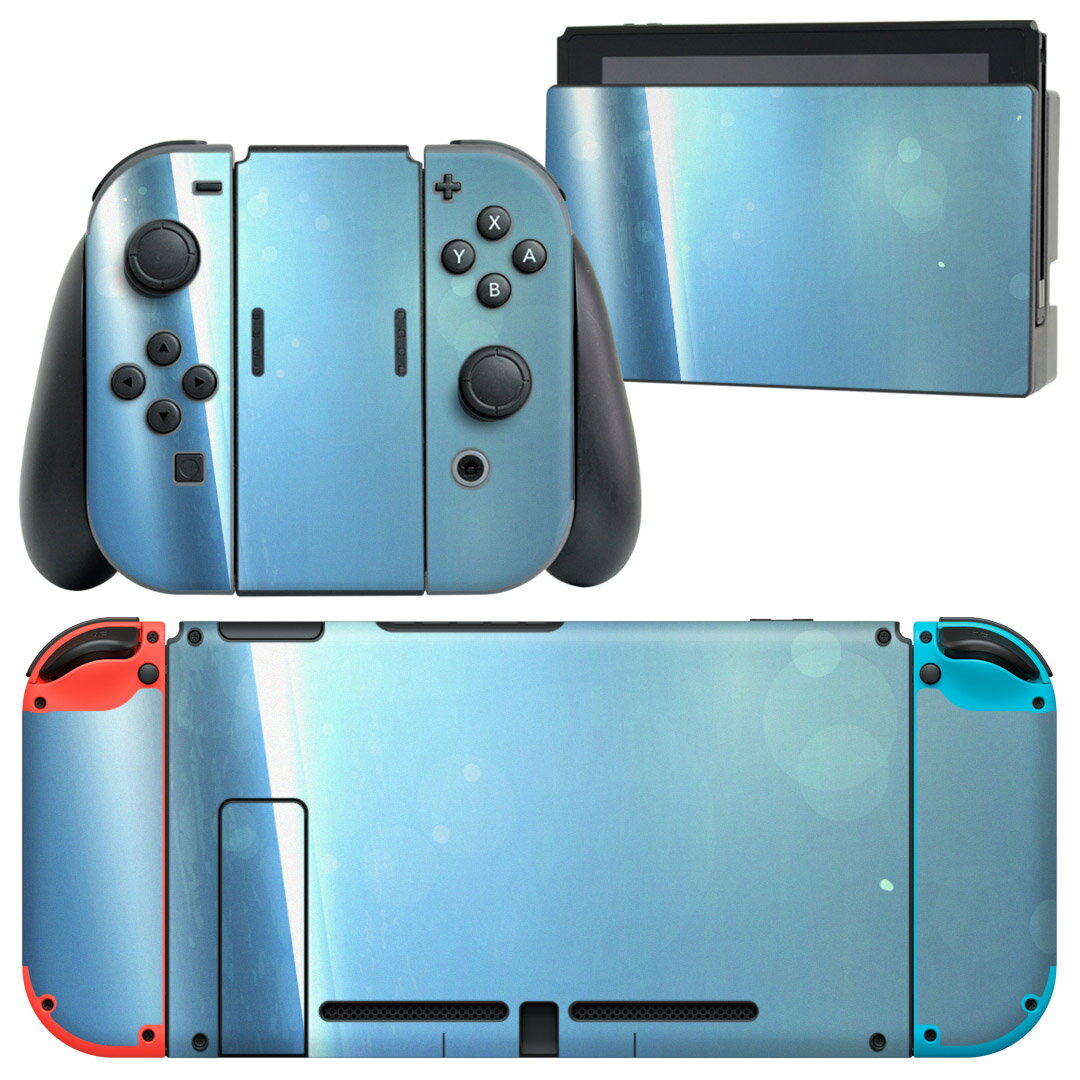 igsticker Nintendo Switch 用 デザインスキンシール 任天堂 ニンテンドー スイッチ 専用 本体ドック Joy-Con Joycon ジョイコン 専用 ゲーム機 カバー アクセサリー フィルム ステッカー 001388 海