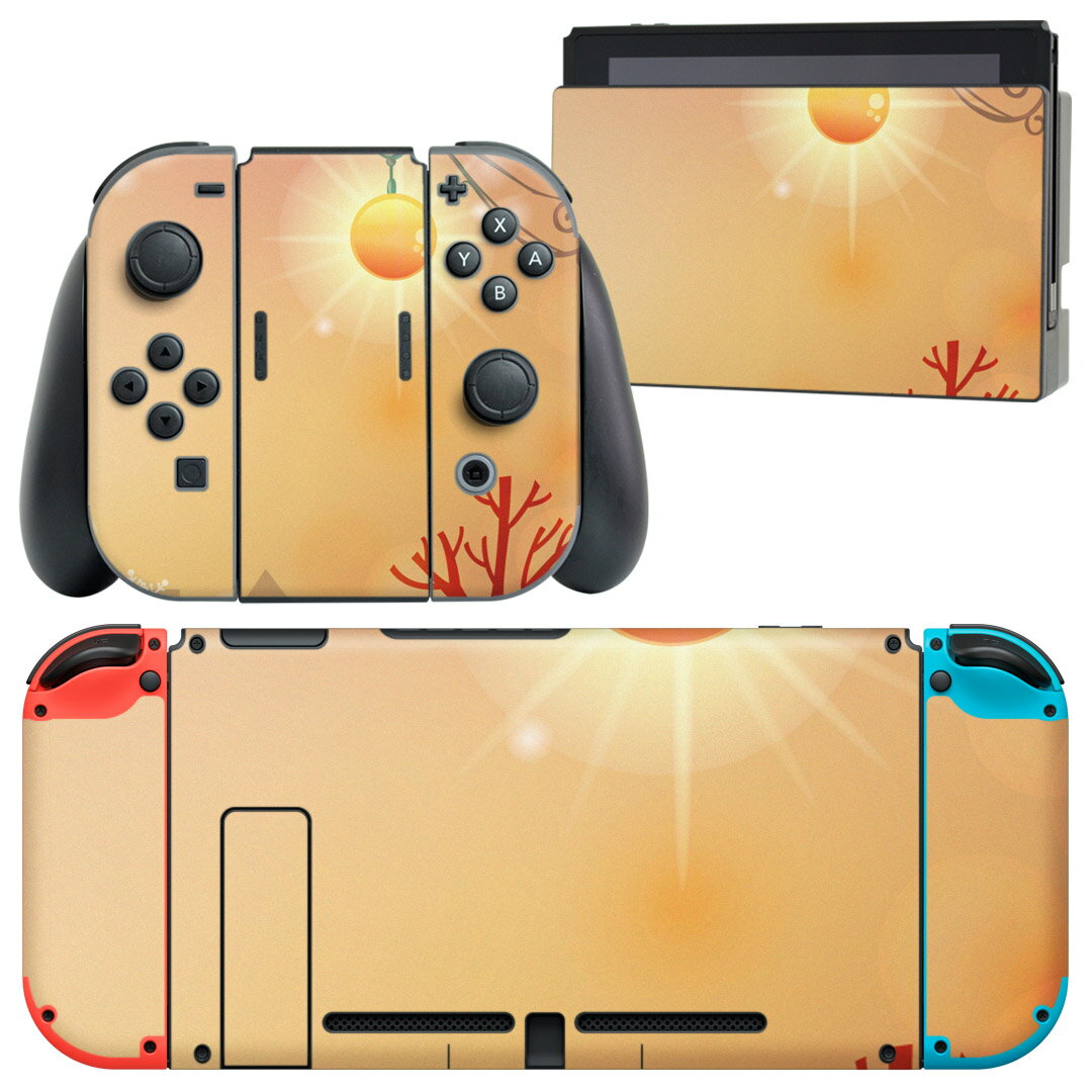 igsticker Nintendo Switch 用 デザインスキンシール 任天堂 ニンテンドー スイッチ 専用 本体ドック Joy-Con Joycon ジョイコン 専用 ゲーム機 カバー アクセサリー フィルム ステッカー 001456 雪 冬 景色