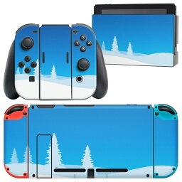 igsticker Nintendo Switch 用 デザインスキンシール 任天堂 ニンテンドー スイッチ 専用 本体ドック Joy-Con Joycon ジョイコン 専用 ゲーム機 カバー アクセサリー フィルム ステッカー 001469 雪　冬