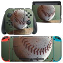 igsticker Nintendo Switch 用 デザインスキンシール 任天堂 ニンテンドー スイッチ 専用 本体ドック Joy-Con Joycon ジョイコン 専用 ゲーム機 カバー アクセサリー フィルム ステッカー 001610 野球 バット