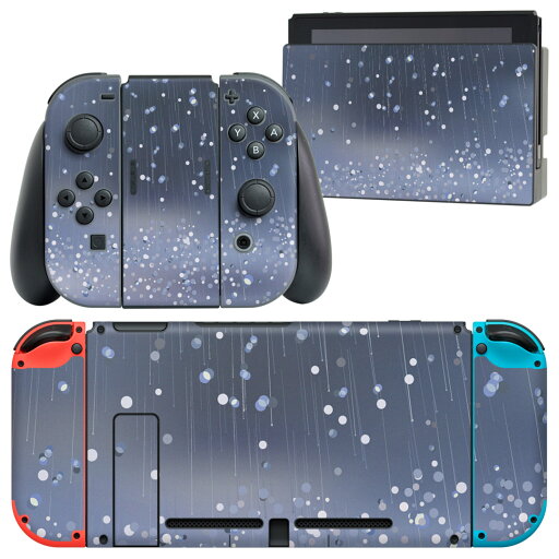igsticker Nintendo Switch 用 デザインスキンシール 任天堂 ニンテンドー スイッチ 専用 本体ドック Joy-Con Joycon ジョイコン 専用 ゲーム機 カバー アクセサリー フィルム ステッカー 001751 雨 水玉 igsticker Nintendo Switch 用 デザインスキンシール 任天堂 ニンテンドー スイッチ 専用 本体ドック Joy-Con Joycon ジョイコン 専用 ゲーム機 カバー アクセサリー フィルム ステッカー 001751 雨 水玉