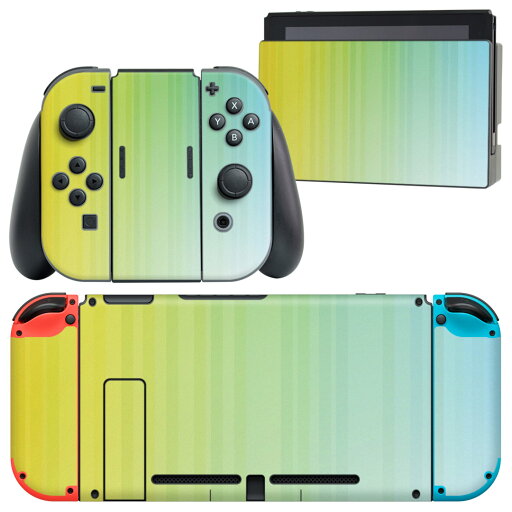 igsticker Nintendo Switch 用 デザインスキンシール 任天堂 ニンテンドー スイッチ 専用 本体ドック Joy-Con Joycon ジョイコン 専用 ゲーム機 カバー アクセサリー フィルム ステッカー 001829 シンプル 緑 黄色 igsticker Nintendo Switch 用 デザインスキンシール 任天堂 ニンテンドー スイッチ 専用 本体ドック Joy-Con Joycon ジョイコン 専用 ゲーム機 カバー アクセサリー フィルム ステッカー 001829 シンプル 緑 黄色