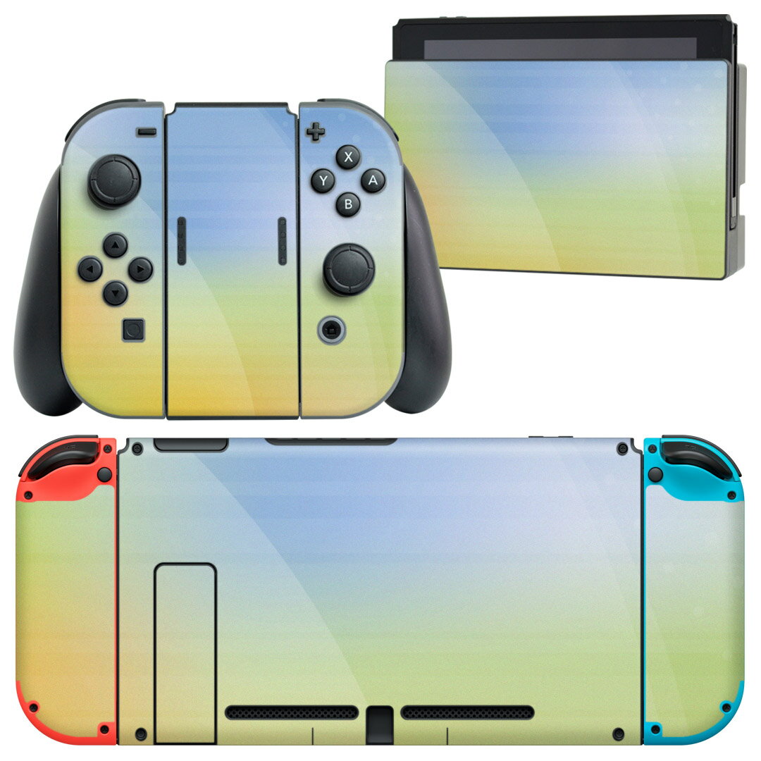 igsticker Nintendo Switch 用 デザインスキンシール 任天堂 ニンテンドー スイッチ 専用 本体ドック Joy-Con Joycon ジョイコン 専用 ゲーム機 カバー アクセサリー フィルム ステッカー 001848 シンプル カラフル