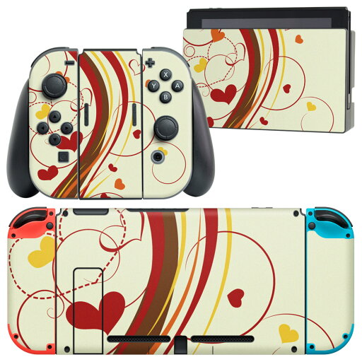 igsticker Nintendo Switch 用 デザインスキンシール 任天堂 ニンテンドー スイッチ 専用 本体ドック Joy-Con Joycon ジョイコン 専用 ゲーム機 カバー アクセサリー フィルム ステッカー 001879 ハート 模様 赤 igsticker Nintendo Switch 用 デザインスキンシール 任天堂 ニンテンドー スイッチ 専用 本体ドック Joy-Con Joycon ジョイコン 専用 ゲーム機 カバー アクセサリー フィルム ステッカー 001879 ハート 模様 赤