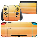 igsticker Nintendo Switch 用 デザインスキンシール 任天堂 ニンテンドー スイッチ 専用 本体ドック Joy-Con Joycon ジョイコン 専用 ゲーム機 カバー アクセサリー フィルム ステッカー 001987 シンプル　オレンジ