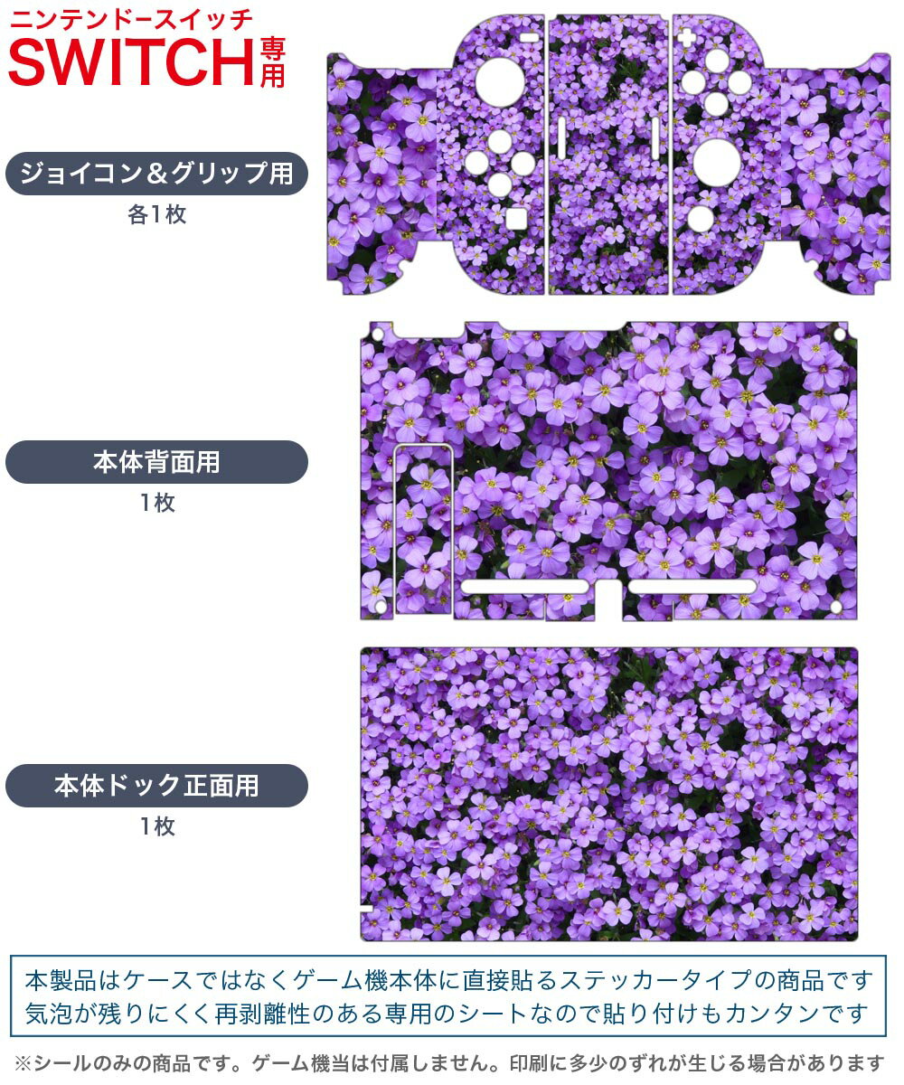 igsticker Nintendo Switch 用 デザインスキンシール 任天堂 ニンテンドー スイッチ 専用 本体ドック Joy-Con Joycon ジョイコン 専用 ゲーム機 カバー アクセサリー フィルム ステッカー 022997 花　写真　自然