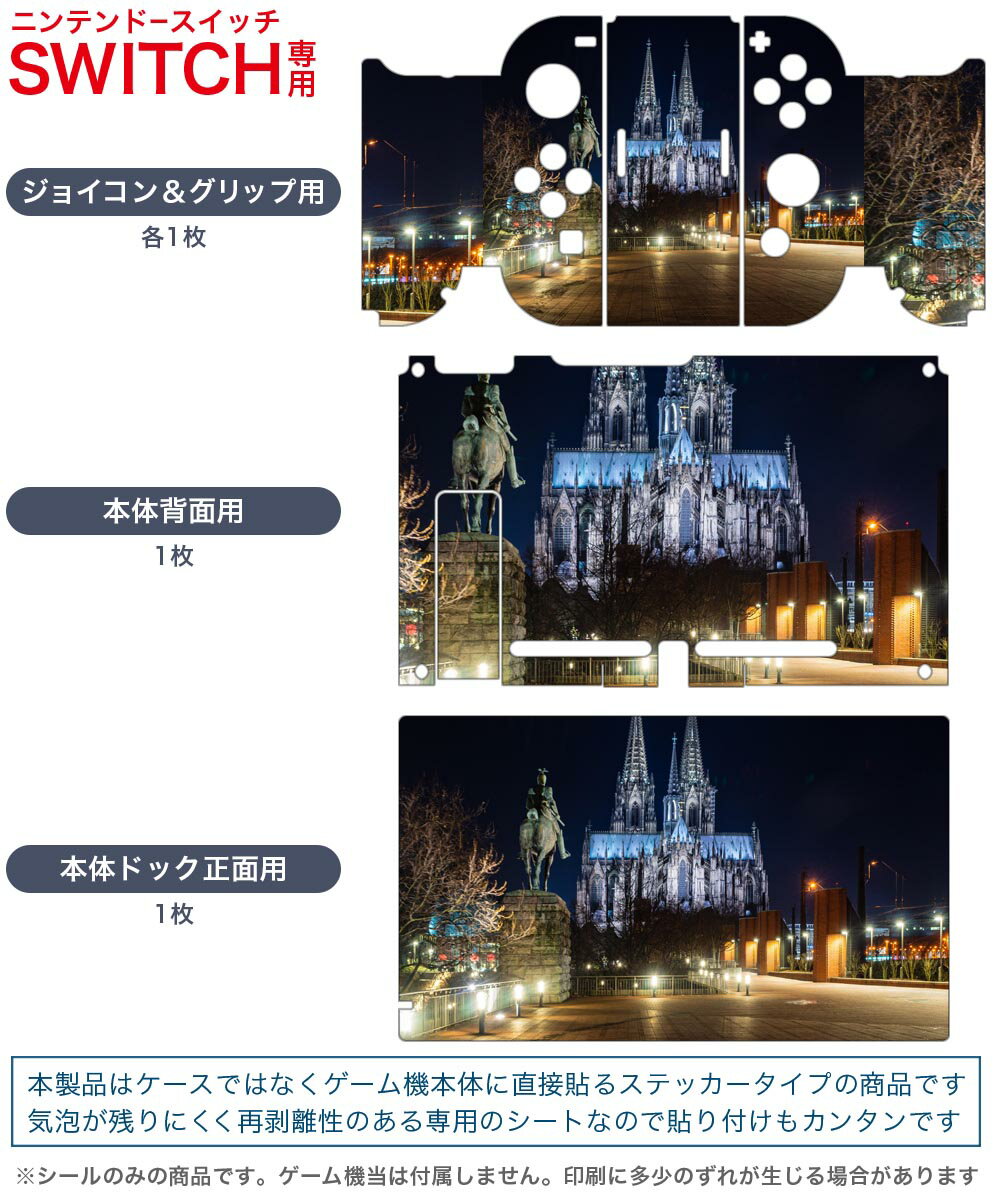 igsticker Nintendo Switch 用 デザインスキンシール 任天堂 ニンテンドー スイッチ 専用 本体ドック Joy-Con Joycon ジョイコン 専用 ゲーム機 カバー アクセサリー フィルム ステッカー 023148 風景　写真