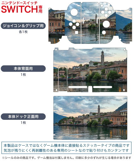 igsticker Nintendo Switch 用 デザインスキンシール 任天堂 ニンテンドー スイッチ 専用 本体ドック Joy-Con Joycon ジョイコン 専用 ゲーム機 カバー アクセサリー フィルム ステッカー 023693 風景 写真