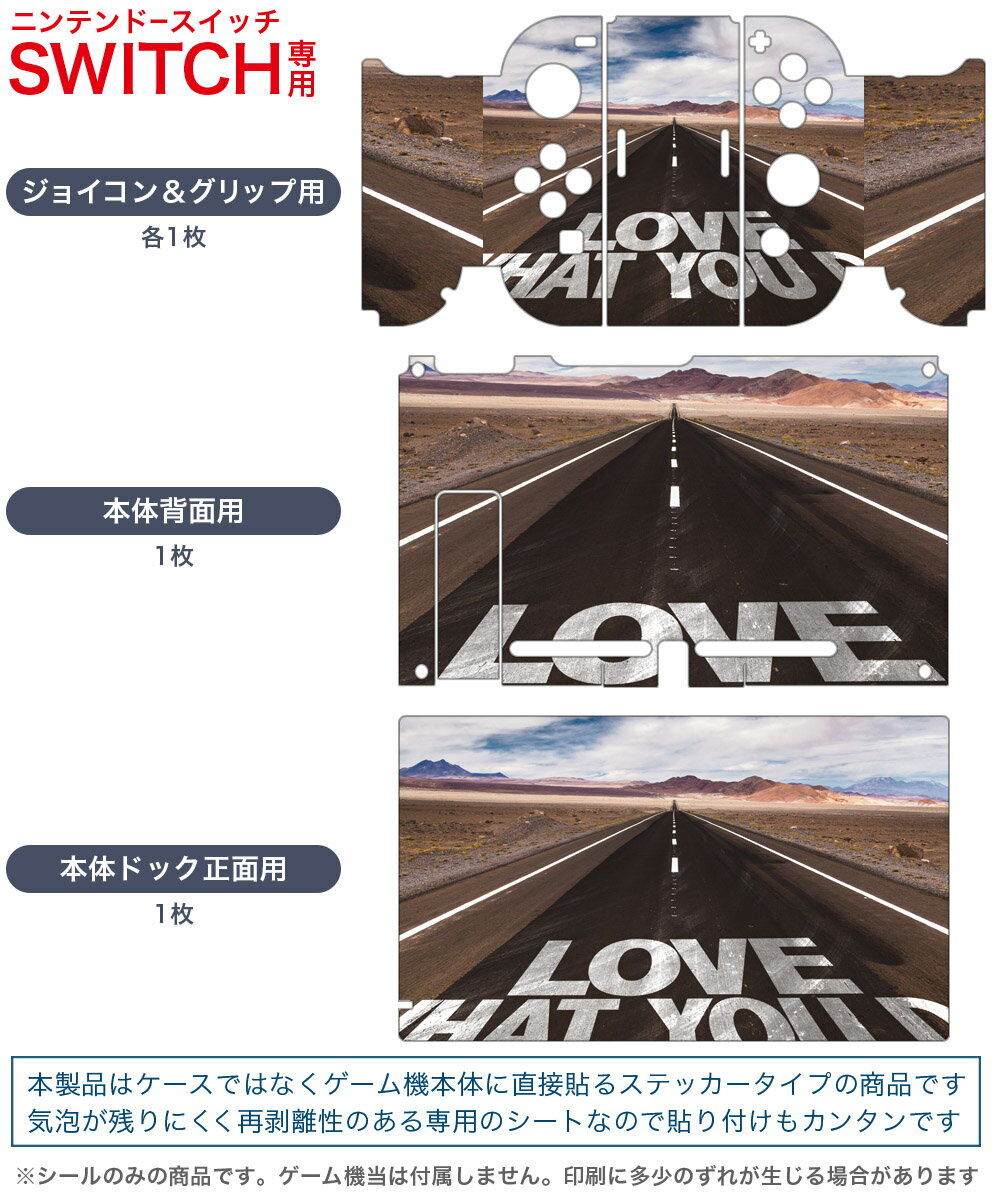 igsticker Nintendo Switch 用 デザインスキンシール 任天堂 ニンテンドー スイッチ 専用 本体ドック Joy-Con Joycon ジョイコン 専用 ゲーム機 カバー アクセサリー フィルム ステッカー 009919 風景　写真　英語