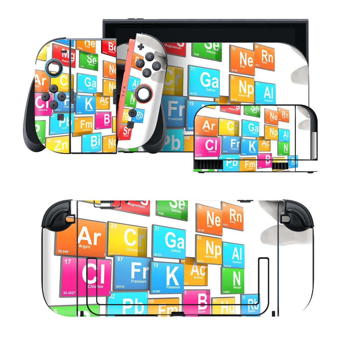 Nintendo Switch 2 用のデザインスキンシール。本体裏面・ドック正面・ドック側面・Joy-Con 2 用の4面セット。20,000柄以上から選べる、貼るデザイン。