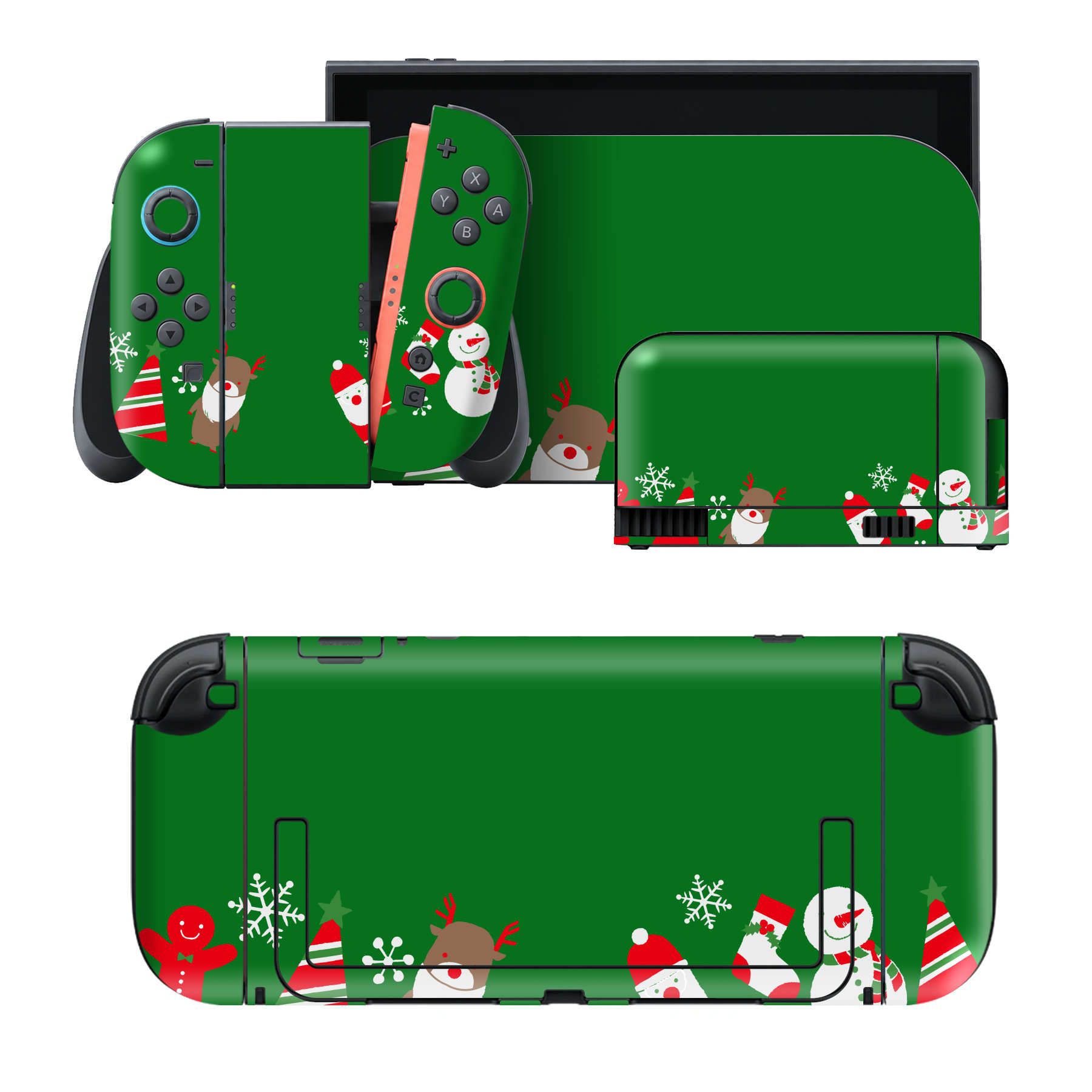 Nintendo Switch 2 用のデザインスキンシール。本体裏面・ドック正面・ドック側面・Joy-Con 2 用の4面セット。20,000柄以上から選べる、貼るデザイン。