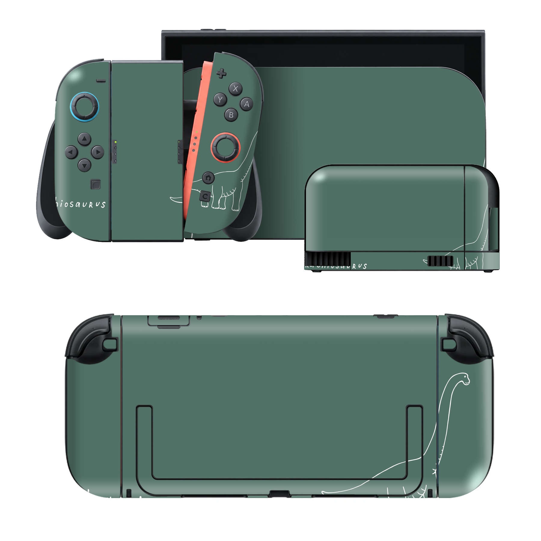 Nintendo Switch 2 用のデザインスキンシール。本体裏面・ドック正面・ドック側面・Joy-Con 2 用の4面セット。20,000柄以上から選べる、貼るデザイン。