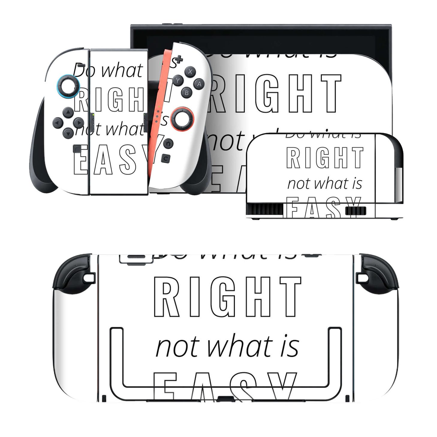 Nintendo Switch 2 用のデザインスキンシール。本体裏面・ドック正面・ドック側面・Joy-Con 2 用の4面セット。20,000柄以上から選べる、貼るデザイン。