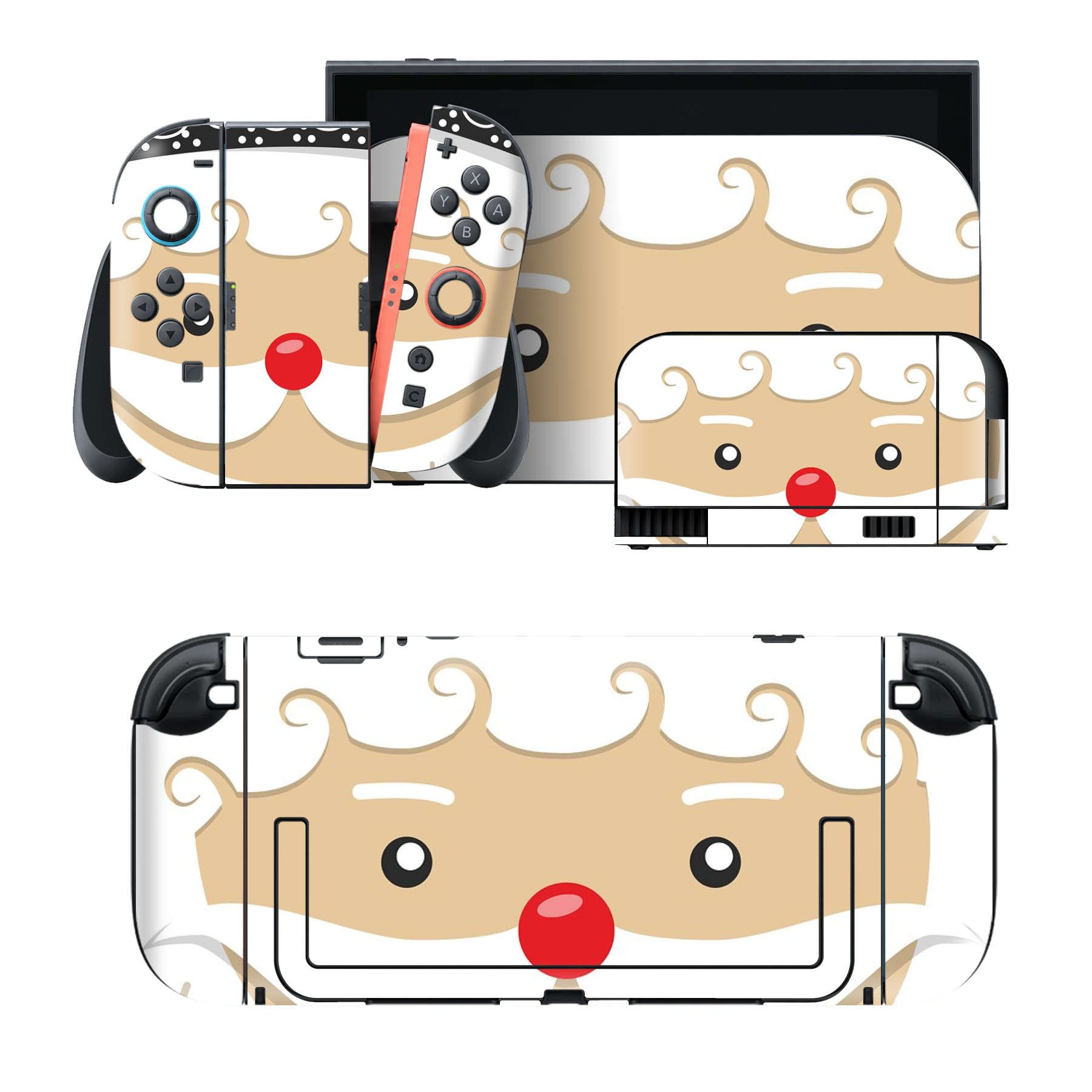 Nintendo Switch 2 用のデザインスキンシール。本体裏面・ドック正面・ドック側面・Joy-Con 2 用の4面セット。20,000柄以上から選べる、貼るデザイン。