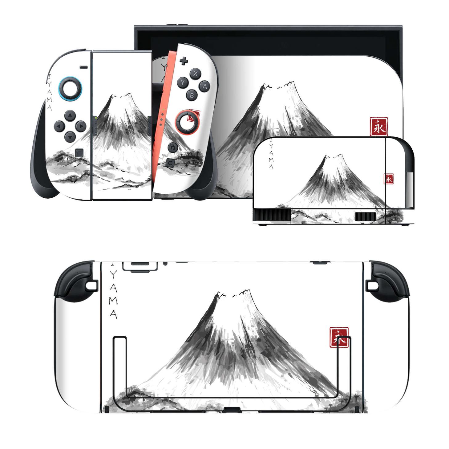 Nintendo Switch 2 用のデザインスキンシール。本体裏面・ドック正面・ドック側面・Joy-Con 2 用の4面セット。20,000柄以上から選べる、貼るデザイン。