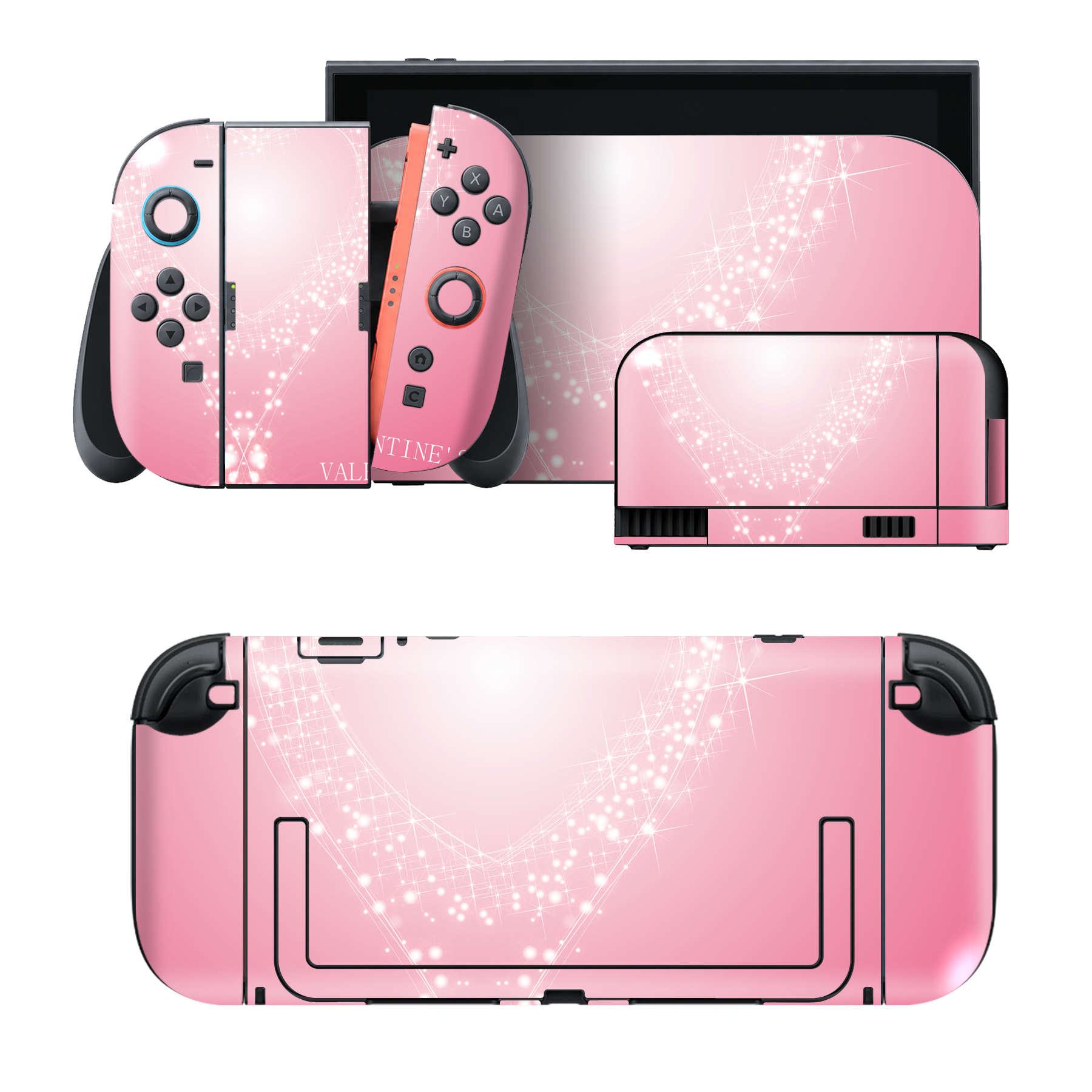 Nintendo Switch 2 用のデザインスキンシール。本体裏面・ドック正面・ドック側面・Joy-Con 2 用の4面セット。20,000柄以上から選べる、貼るデザイン。