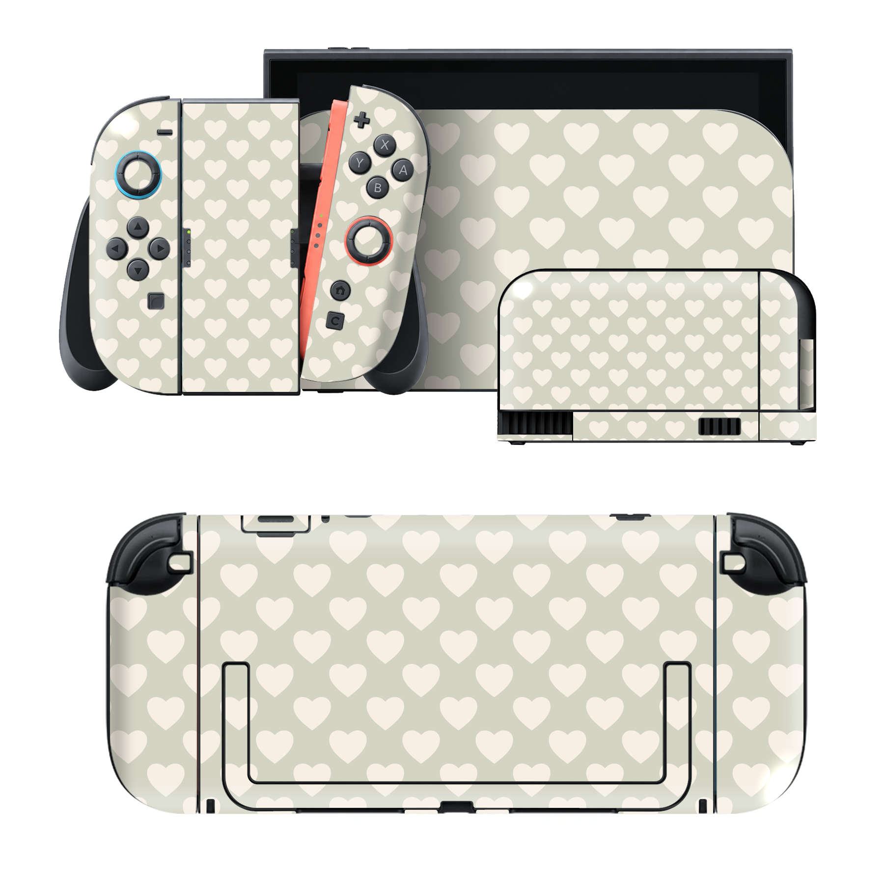 Nintendo Switch 2 用のデザインスキンシール。本体裏面・ドック正面・ドック側面・Joy-Con 2 用の4面セット。20,000柄以上から選べる、貼るデザイン。
