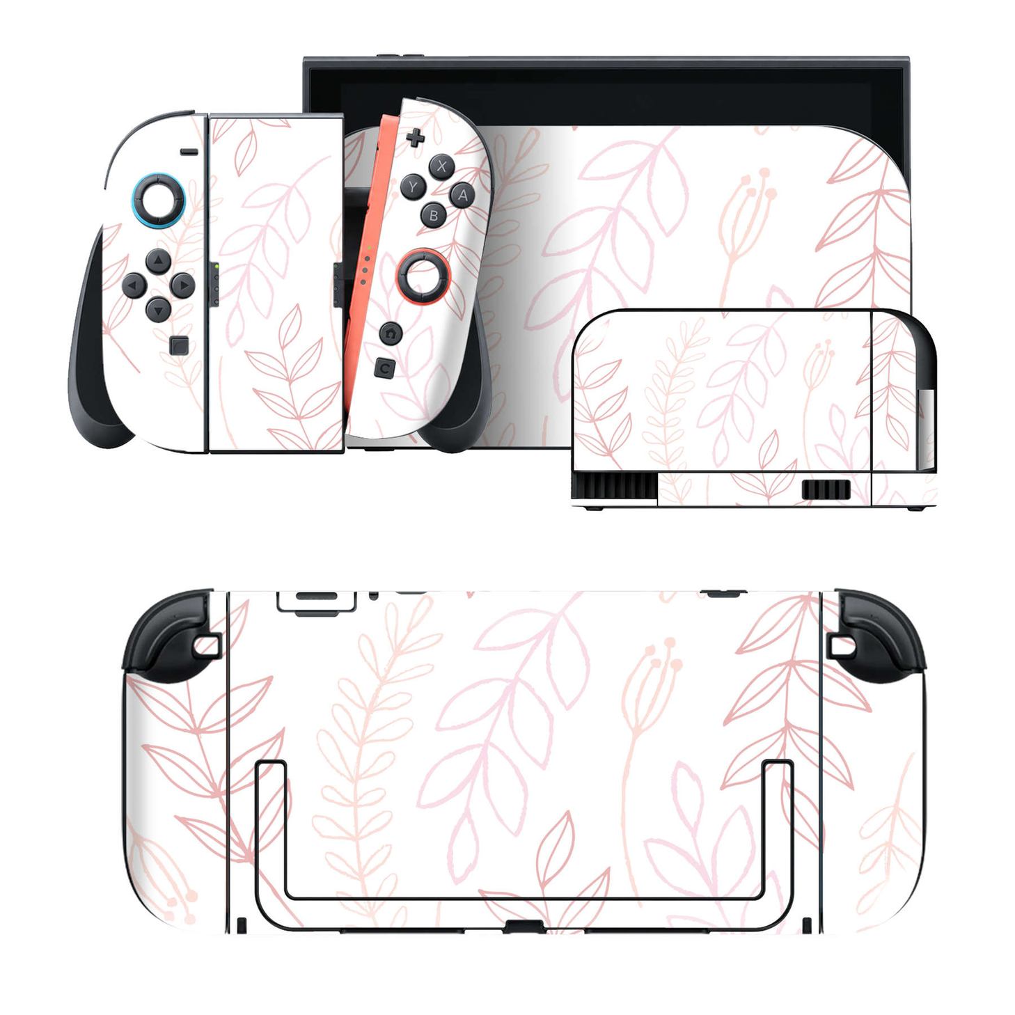 Nintendo Switch 2 用のデザインスキンシール。本体裏面・ドック正面・ドック側面・Joy-Con 2 用の4面セット。20,000柄以上から選べる、貼るデザイン。