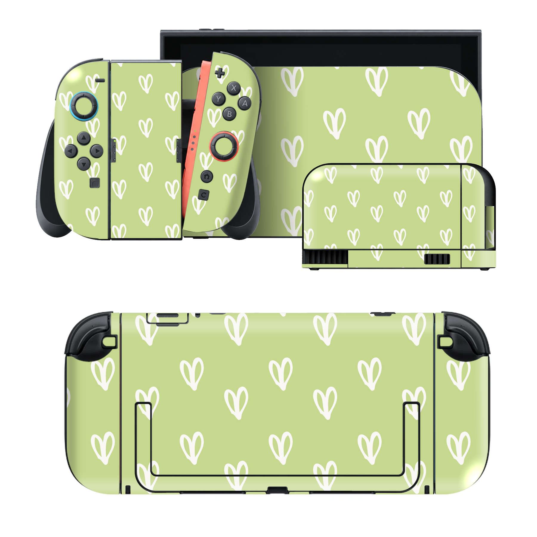 Nintendo Switch 2 用のデザインスキンシール。本体裏面・ドック正面・ドック側面・Joy-Con 2 用の4面セット。20,000柄以上から選べる、貼るデザイン。