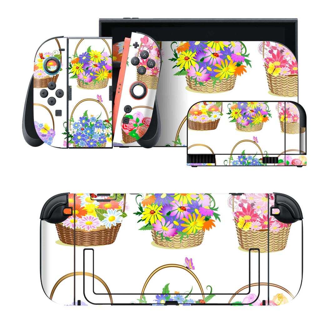 Nintendo Switch 2 用のデザインスキンシール。本体裏面・ドック正面・ドック側面・Joy-Con 2 用の4面セット。20,000柄以上から選べる、貼るデザイン。