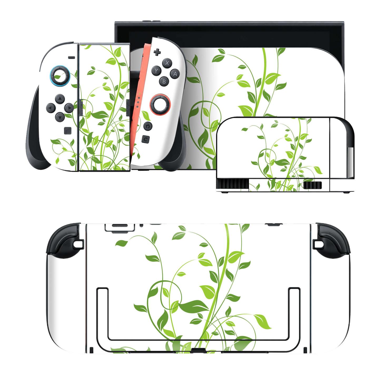 Nintendo Switch 2 用のデザインスキンシール。本体裏面・ドック正面・ドック側面・Joy-Con 2 用の4面セット。20,000柄以上から選べる、貼るデザイン。