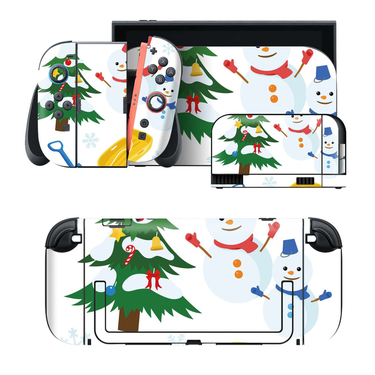 Nintendo Switch 2 用のデザインスキンシール。本体裏面・ドック正面・ドック側面・Joy-Con 2 用の4面セット。20,000柄以上から選べる、貼るデザイン。