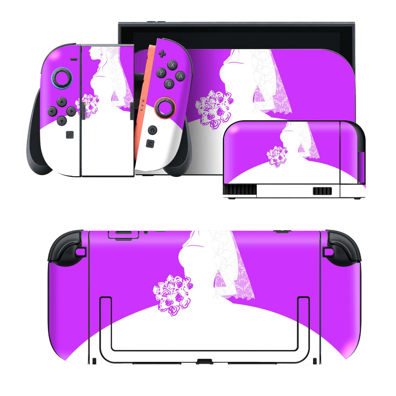 Nintendo Switch 2 用のデザインスキンシール。本体裏面・ドック正面・ドック側面・Joy-Con 2 用の4面セット。20,000柄以上から選べる、貼るデザイン。