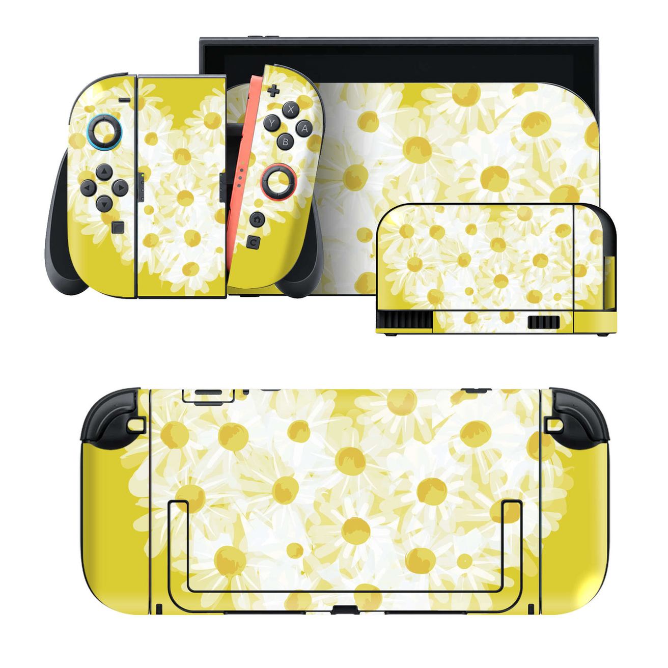 Nintendo Switch 2 用のデザインスキンシール。本体裏面・ドック正面・ドック側面・Joy-Con 2 用の4面セット。20,000柄以上から選べる、貼るデザイン。
