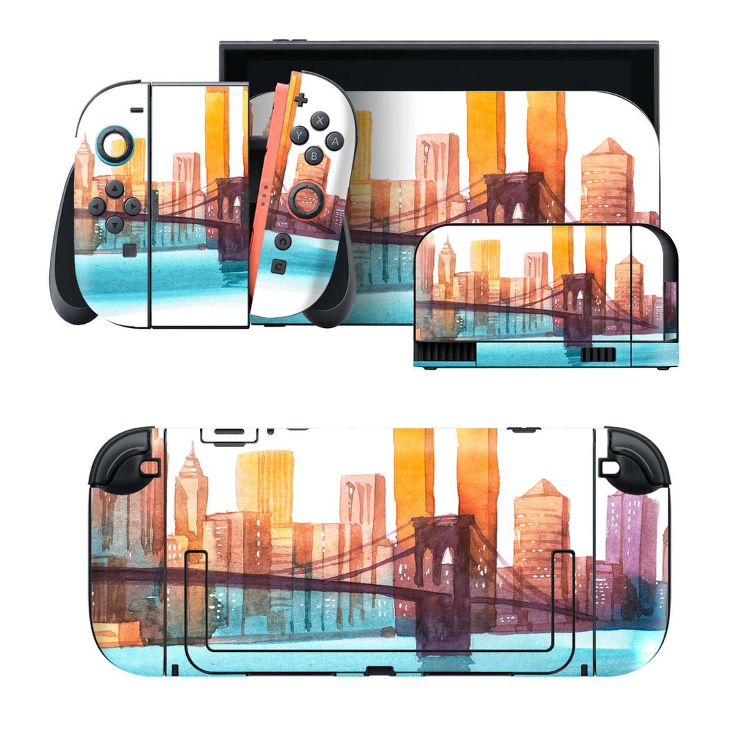 Nintendo Switch 2 用のデザインスキンシール。本体裏面・ドック正面・ドック側面・Joy-Con 2 用の4面セット。20,000柄以上から選べる、貼るデザイン。