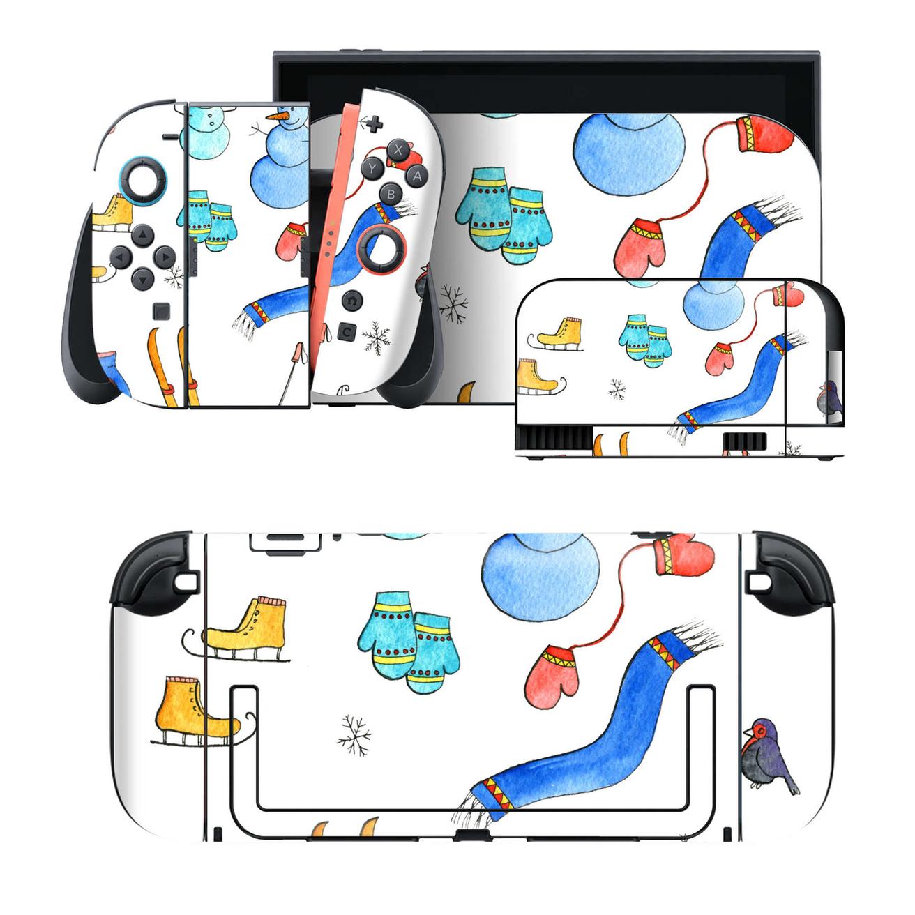 Nintendo Switch 2 用のデザインスキンシール。本体裏面・ドック正面・ドック側面・Joy-Con 2 用の4面セット。20,000柄以上から選べる、貼るデザイン。