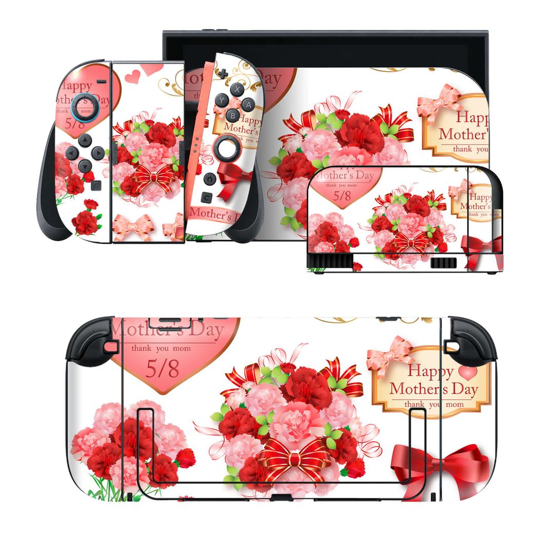 Nintendo Switch 2 用のデザインスキンシール。本体裏面・ドック正面・ドック側面・Joy-Con 2 用の4面セット。20,000柄以上から選べる、貼るデザイン。