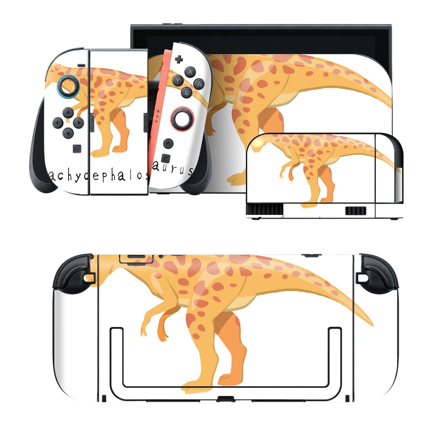 Nintendo Switch 2 用のデザインスキンシール。本体裏面・ドック正面・ドック側面・Joy-Con 2 用の4面セット。20,000柄以上から選べる、貼るデザイン。