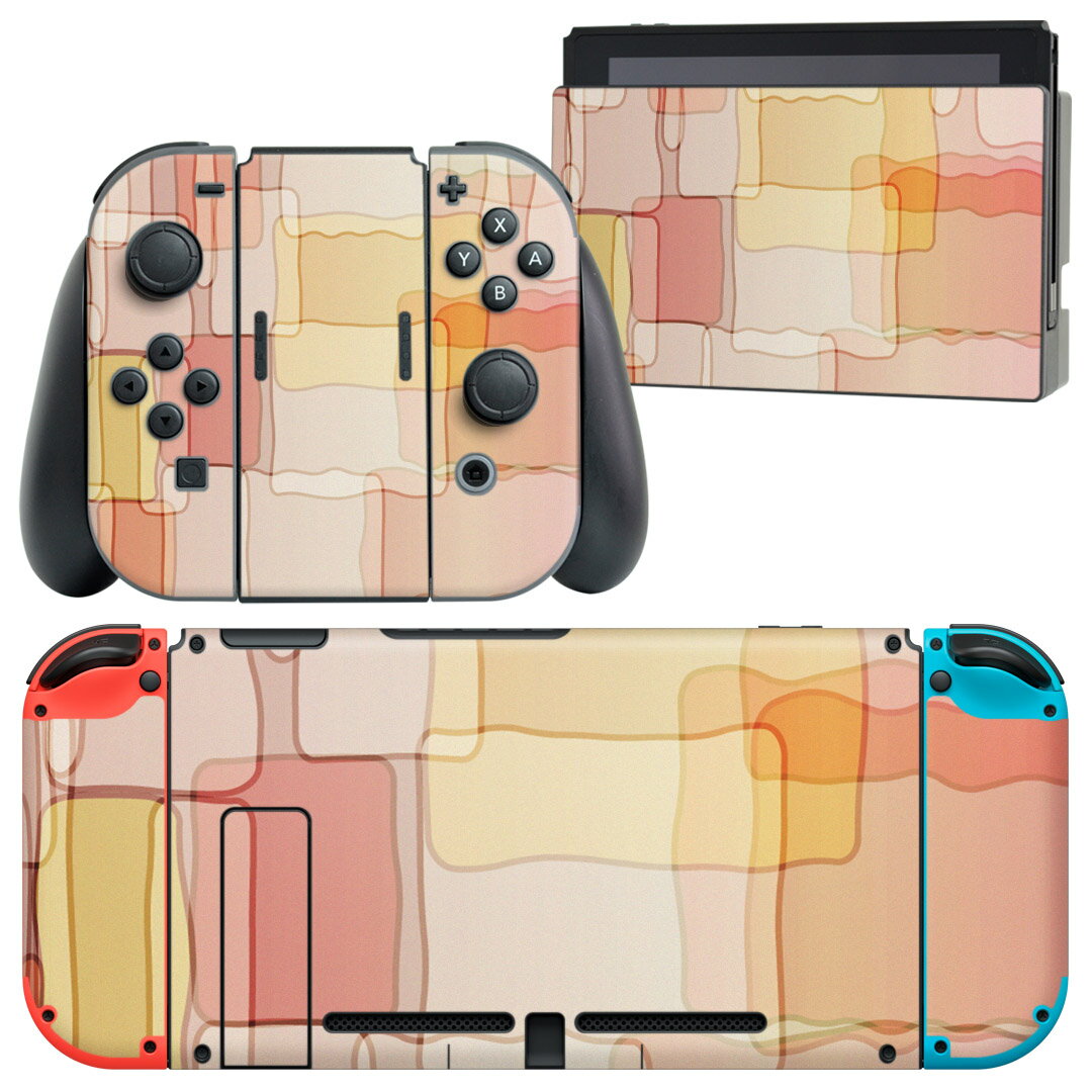 製品名 Nintendo Switch 本体裏面＆ドック正面＆ジョイコン専用 デザインスキンシール セット内容 Nintendo Switch 本体＆ドック＆ジョイコン用スキンシール（各1枚） ニンテンドースイッチ専用です。携帯機のSwitch LiteやProコンには対応していません。 商品特徴 再剥離性シートを素材に採用し、細かな位置調整がしやすく貼り直しが容易です。専用の業務プリンターを使い、商品画像と遜色のない美しい印刷仕上がり。 注意事項 画像はサンプルですので、ご覧の環境によっては多少色味に違いを感じる場合がございます。 イメージと違った、モニターと色味が異なるという理由での交換や返金はご対応出来かねます。スキンシールのみの販売で、ニンテンドースイッチ本体などは付属しません。シワができた場合、ドライヤーなどで軽く温め、外側に向けてシワを伸ばすように貼ってください。初回貼付時の位置調整や貼り直しは可能ですが、しっかりと押し付けて接着させた後の再剥離、再利用は保証しておりません。また接着部に油分や汚れが付着しますと角の部分は剥がれやすくなりますので、貼付時はあまり触れないようにご注意ください。無地のセミグロスシートにデザインをプリントした商品で、デコなどの加工はございません。 凹凸や光沢があるように見えたり布地や金属を素材にしたように見える商品もありますが、デザインの図版によるものです。印刷時に微妙な画像のズレが生じる場合がございます。ご注文後に1点1点制作する受注生産品の為、不良品以外のご返品や交換は固くお断りします。当店における繰り返しの実機テストでは問題ありませんでしたが、経過年数や使用環境により、シールを剥がす際に本体の塗装が一部剥がれる可能性があります。恐れ入りますが、万が一そのような状況になった場合でも当店ではゲーム機本体の保証は出来かねますので、予めご理解の上お求めください。 商品発送 完全受注生産のハンドメイド商品となりますので、既製品と比べて発送までお時間を頂いています。 基本的に決済確認後2?3営業日、最大で10営業日での発送となります。繁忙期や休業日明けの場合はさらに時間がかかる場合があります。 その際には別途メールにてご連絡致します。メール便の場合、発送日から到着までに2?4日ほどかかる場合が多く、紛失などの保障もご対応できかねます。あらかじめご了承下さい。