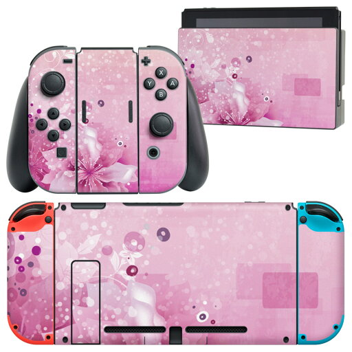 igsticker Nintendo Switch 用 デザインスキンシール 任天堂 ニンテンドー スイッチ 専用 本体ドック Joy-Con Joycon ジョイコン 専用 ゲーム機 カバー アクセサリー フィルム ステッカー 002053 花 ピンク igsticker Nintendo Switch 用 デザインスキンシール 任天堂 ニンテンドー スイッチ 専用 本体ドック Joy-Con Joycon ジョイコン 専用 ゲーム機 カバー アクセサリー フィルム ステッカー 002053 花 ピンク
