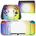 igsticker Nintendo Switch 用 デザインスキンシール 任天堂 ニンテンドー スイッチ 専用 本体ドック Joy-Con Joycon ジョイコン 専用 ゲーム機 カバー アクセサリー フィルム ステッカー 002079 カラフル シンプル(2)