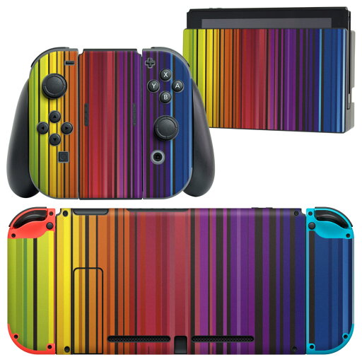 igsticker Nintendo Switch 用 デザインスキンシール 任天堂 ニンテンドー スイッチ 専用 本体ドック Joy-Con Joycon ジョイコン 専用 ゲーム機 カバー アクセサリー フィルム ステッカー 002104 カラフル シンプル igsticker Nintendo Switch 用 デザインスキンシール 任天堂 ニンテンドー スイッチ 専用 本体ドック Joy-Con Joycon ジョイコン 専用 ゲーム機 カバー アクセサリー フィルム ステッカー 002104 カラフル シンプル