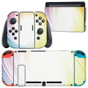 igsticker Nintendo Switch 用 デザインスキンシール 任天堂 ニンテンドー スイッチ 専用 本体ドック Joy-Con Joycon ジョイコン 専用 ゲーム機 カバー アクセサリー フィルム ステッカー 002121 カラフル シンプル(2)