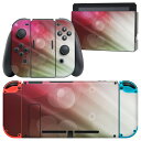 igsticker Nintendo Switch 用 デザインスキンシール 任天堂 ニンテンドー スイッチ 専用 本体ドック Joy-Con Joycon ジョイコン 専用 ゲーム機 カバー アクセサリー フィルム ステッカー 002193 蛍光 ピンク 緑(2)