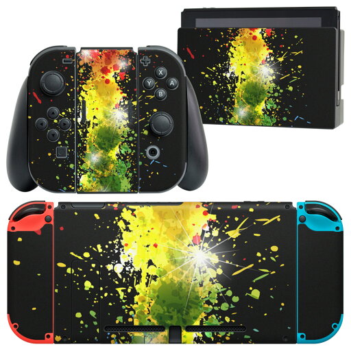 igsticker Nintendo Switch 用 デザインスキンシール 任天堂 ニンテンドー スイッチ 専用 本体ドック Joy-Con Joycon ジョイコン 専用 ゲーム機 カバー アクセサリー フィルム ステッカー 002256 蛍光 カラフル igsticker Nintendo Switch 用 デザインスキンシール 任天堂 ニンテンドー スイッチ 専用 本体ドック Joy-Con Joycon ジョイコン 専用 ゲーム機 カバー アクセサリー フィルム ステッカー 002256 蛍光 カラフル