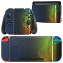 igsticker Nintendo Switch 用 デザインスキンシール 任天堂 ニンテンドー スイッチ 専用 本体ドック Joy-Con Joycon ジョイコン 専用 ゲーム機 カバー アクセサリー フィルム ステッカー 002268 蛍光 カラフル(2)