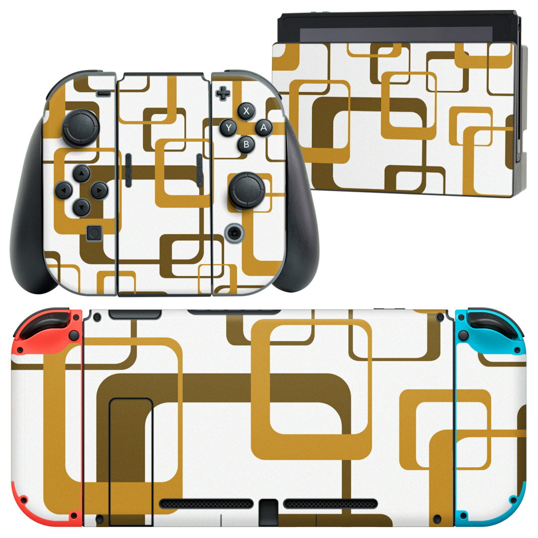 igsticker Nintendo Switch 用 デザインスキンシール 任天堂 ニンテンドー スイッチ 専用 本体ドック Joy-Con Joycon ジョイコン 専用 ゲーム機 カバー アクセサリー フィルム ステッカー 002352 模様 シンプル