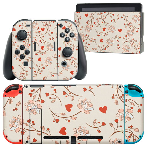 igsticker Nintendo Switch 用 デザインスキンシール 任天堂 ニンテンドー スイッチ 専用 本体ドック Joy-Con Joycon ジョイコン 専用 ゲーム機 カバー アクセサリー フィルム ステッカー 002489 ハート 花 ピンク igsticker Nintendo Switch 用 デザインスキンシール 任天堂 ニンテンドー スイッチ 専用 本体ドック Joy-Con Joycon ジョイコン 専用 ゲーム機 カバー アクセサリー フィルム ステッカー 002489 ハート 花 ピンク