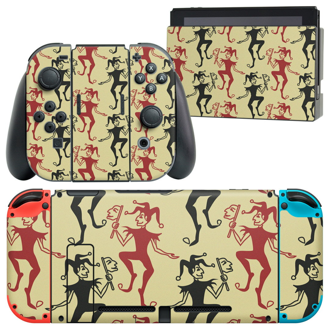 igsticker Nintendo Switch 用 デザインスキンシール 任天堂 ニンテンドー スイッチ 専用 本体ドック Joy-Con Joycon ジョイコン 専用 ゲーム機 カバー アクセサリー フィルム ステッカー 002571 キャラクター　模様