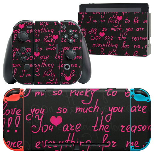 igsticker Nintendo Switch 用 デザインスキンシール 任天堂 ニンテンドー スイッチ 専用 本体ドック Joy-Con Joycon ジョイコン 専用 ゲーム機 カバー アクセサリー フィルム ステッカー 002597 英語 文字 ピンク igsticker Nintendo Switch 用 デザインスキンシール 任天堂 ニンテンドー スイッチ 専用 本体ドック Joy-Con Joycon ジョイコン 専用 ゲーム機 カバー アクセサリー フィルム ステッカー 002597 英語 文字 ピンク