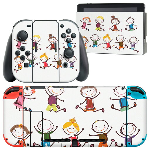 igsticker Nintendo Switch 用 デザインスキンシール 任天堂 ニンテンドー スイッチ 専用 本体ドック Joy-Con Joycon ジョイコン 専用 ゲーム機 カバー アクセサリー フィルム ステッカー 002608 イラスト 人物 カラフル igsticker Nintendo Switch 用 デザインスキンシール 任天堂 ニンテンドー スイッチ 専用 本体ドック Joy-Con Joycon ジョイコン 専用 ゲーム機 カバー アクセサリー フィルム ステッカー 002608 イラスト 人物 カラフル