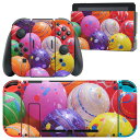igsticker Nintendo Switch 用 デザインスキンシール 任天堂 ニンテンドー スイッチ 専用 本体ドック Joy-Con Joycon ジョイコン 専用 ゲーム機 カバー アクセサリー フィルム ステッカー 002767 夏 祭り 写真