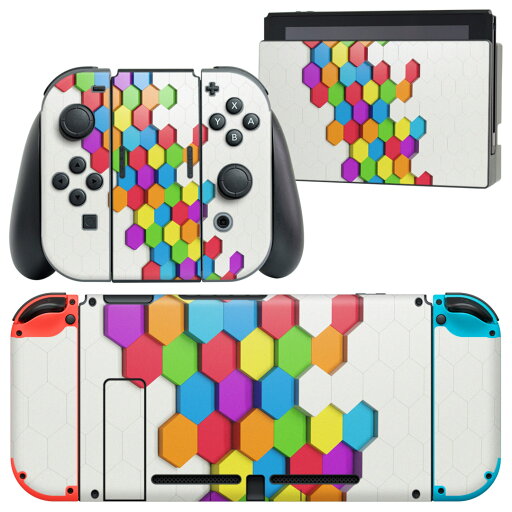 igsticker Nintendo Switch 用 デザインスキンシール 任天堂 ニンテンドー スイッチ 専用 本体ドック Joy-Con Joycon ジョイコン 専用 ゲーム機 カバー アクセサリー フィルム ステッカー 002956 カラフル シンプル igsticker Nintendo Switch 用 デザインスキンシール 任天堂 ニンテンドー スイッチ 専用 本体ドック Joy-Con Joycon ジョイコン 専用 ゲーム機 カバー アクセサリー フィルム ステッカー 002956 カラフル シンプル