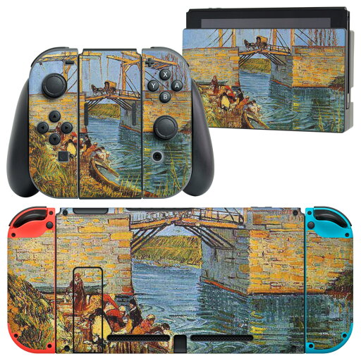 igsticker Nintendo Switch 用 デザインスキンシール 任天堂 ニンテンドー スイッチ 専用 本体ドック Joy-Con Joycon ジョイコン 専用 ゲーム機 カバー アクセサリー フィルム ステッカー 003177 外国 絵画 イラスト