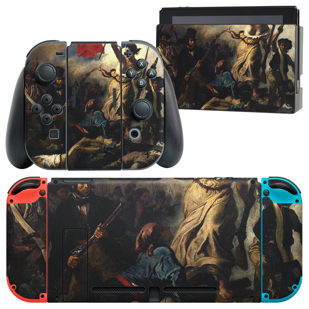igsticker Nintendo Switch 用 デザインスキンシール 任天堂 ニンテンドー スイッチ 専用 本体ドック Joy-Con Joycon ジョイコン 専用 ゲーム機 カバー アクセサリー フィルム ステッカー 003187 人物 絵画 イラスト